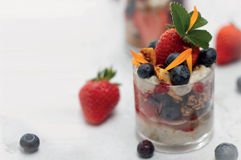 COCONUT, CHIA AND SMASHED BERRY SUNDAE