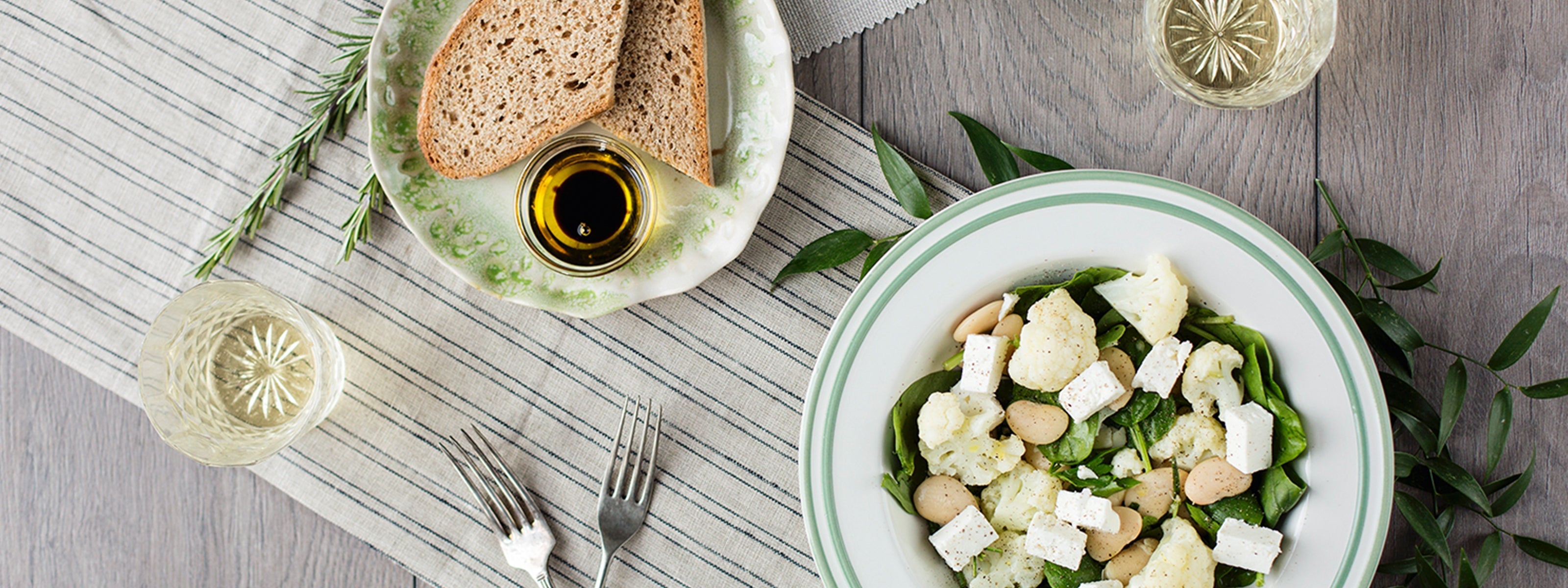 Warm Cauliflower, Butter Bean and Feta Salad