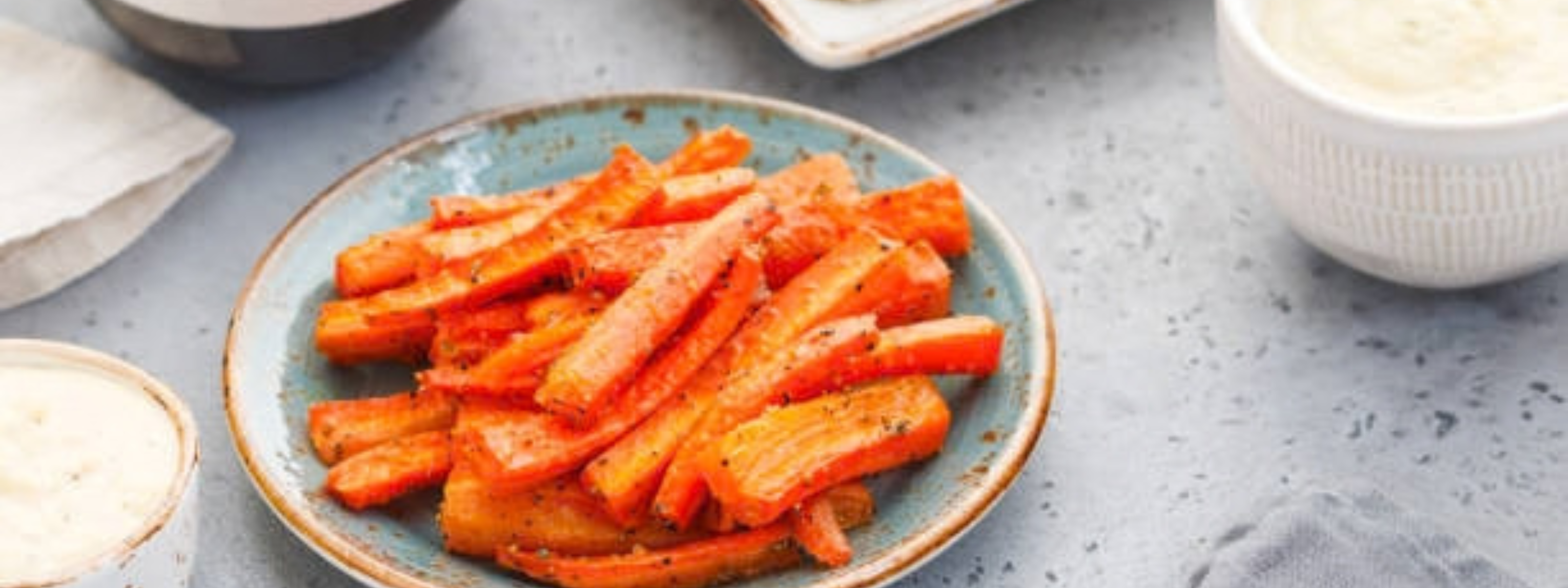 Vegan  Mayonnaise and Carrot fries