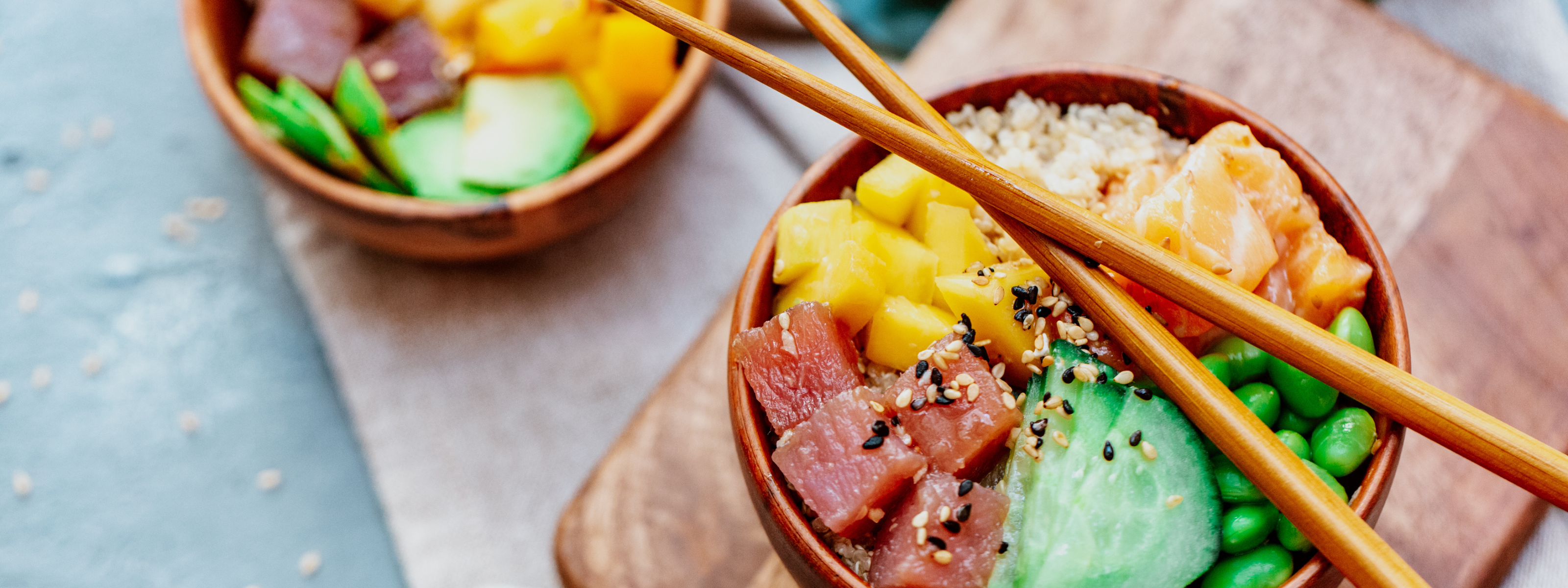 Salmon Poke Bowl with Udo's Sesame Dressing