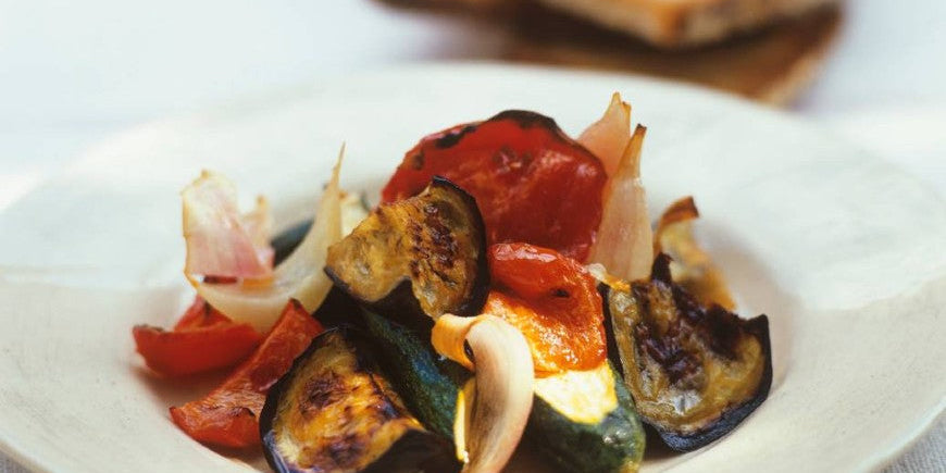 Warm Roasted Winter Vegetable Salad with Balsamic and Udo’s Dressing