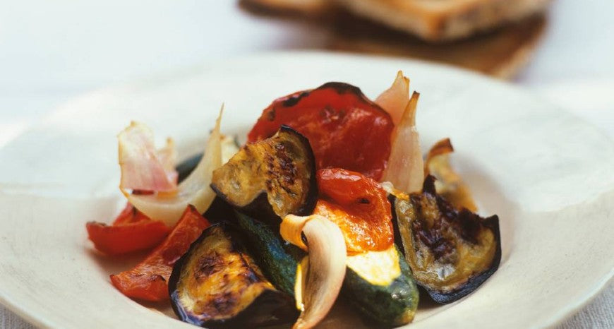Warm Roasted Winter Vegetable Salad with Balsamic and Udo’s Dressing